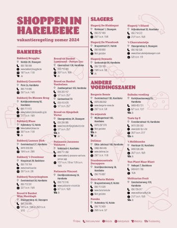 Vakantiekalender handels- en horecazaken 2024
