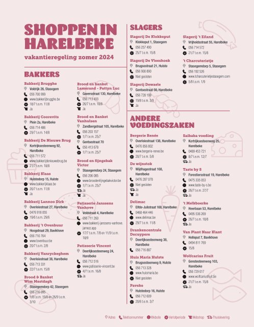 Vakantiekalender handels- en horecazaken 2024