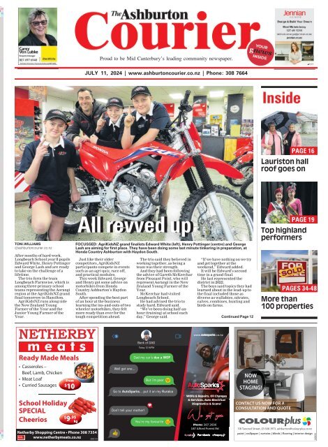 Ashburton Courier: July 11, 2024