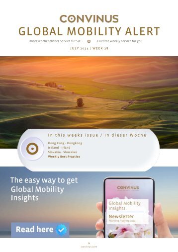 CONVINUS Global Mobility Alert - Week 28.2024
