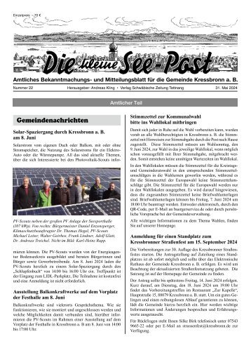11.07.2024 Die kleine See-Post