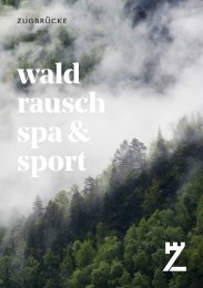 Zugbrücke Preisliste Wellness