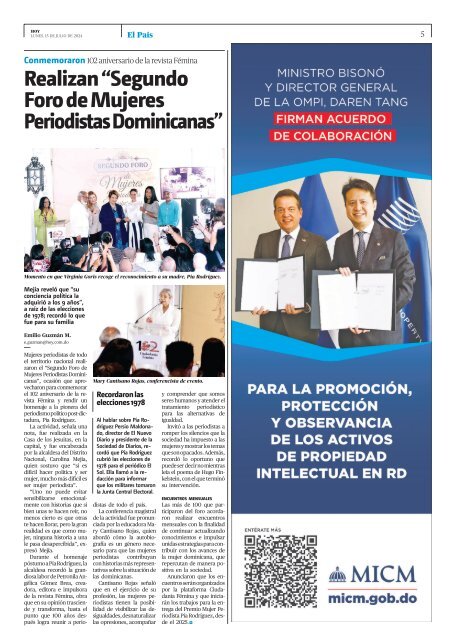 Edición impresa, lunes 15 de julio de 2024