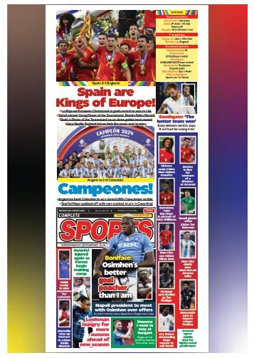 COMPLETE SPORTS - MONDAY, JULY 15, 2024