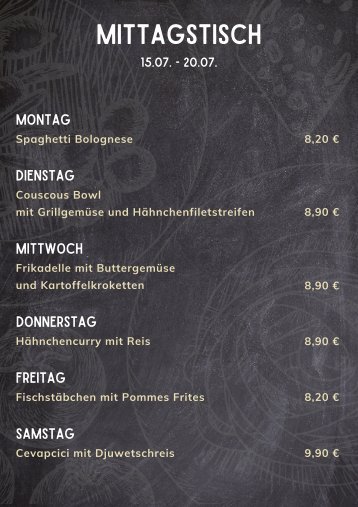 Mittagstisch Aalen - KW 29