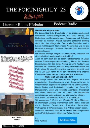   Newsletter Nr - 23 - Literaturradio Hörbahn