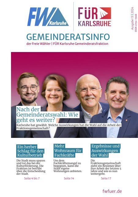 Nach der Gemeinderatswahl: Wie geht es weiter? Gemeinderatsinfo #13 | 2024