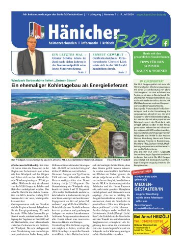 Hänicher Bote | Juli-Ausgabe 2024
