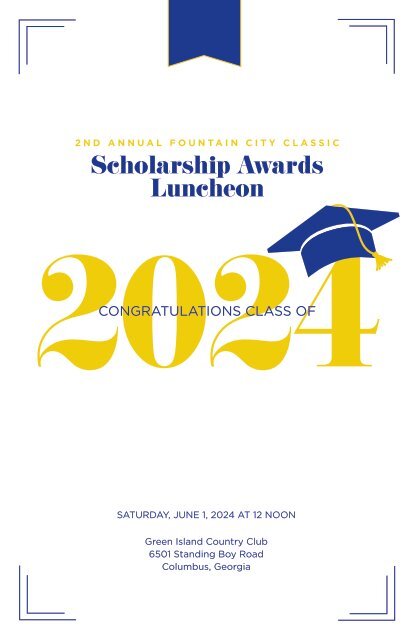 2nd Annual Fountain City Classic Scholarship Awards Luncheon -- 2024