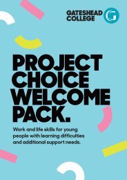 Project Choice Welcome Pack