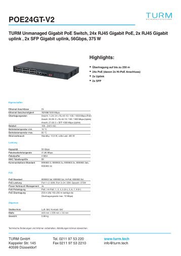 POE24GT-V2 Datenblatt