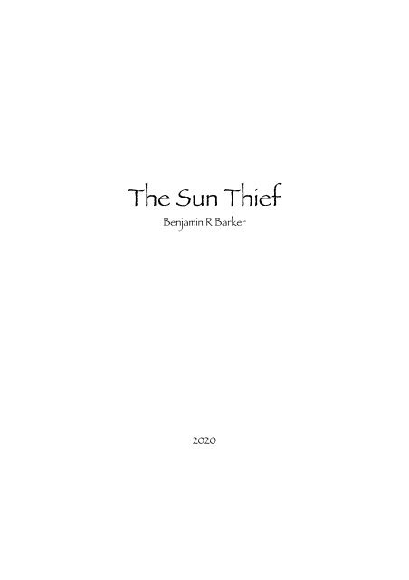 The Sun Thief Score and Parts - 