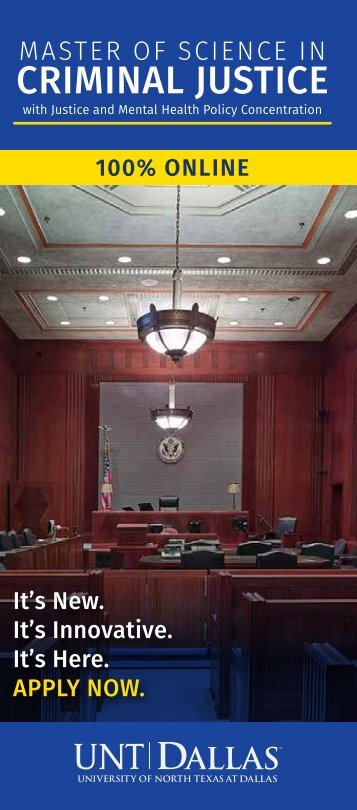 Master of Science in Criminal Justice | MSCJ | Trifold