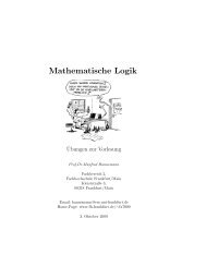 Mathematische Logik - Fachhochschule Frankfurt am Main