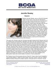 Jennifer Rowley Press Kit - Bel Canto Global Arts, LLC