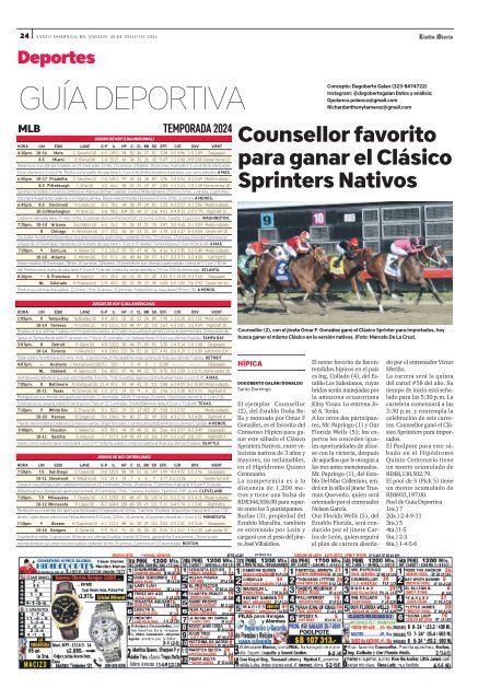 Guía Deportiva 20-07-2024