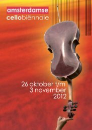 Festivalboek Cello Biënnale 2012