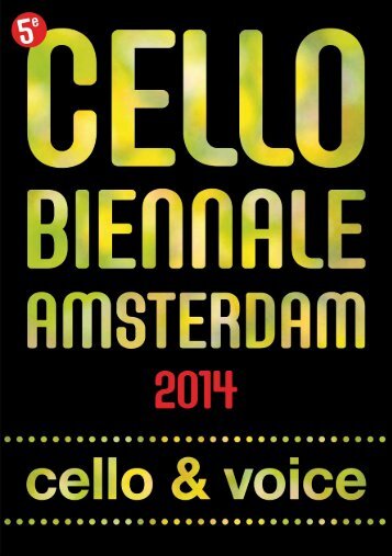 Festivalboek Cello Biënnale 2014 (NL)