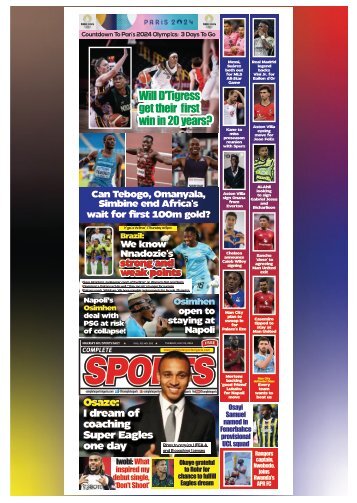 COMPLETE SPORTS - TUESDAY, JULY 23, 2024