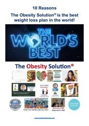 10 Reasons The Obesity Solution® Is The Best Weight Loss Plan In The World!