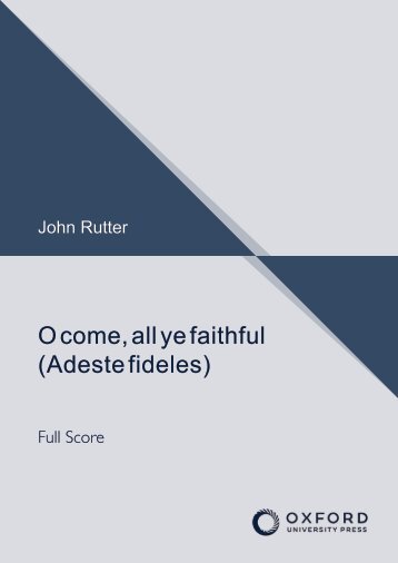 John Rutter O come, all ye faithful (Adeste fideles) (Full Score)