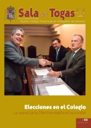 Sala de Togas Nº 63. La nueva Junta elegida echa a andar