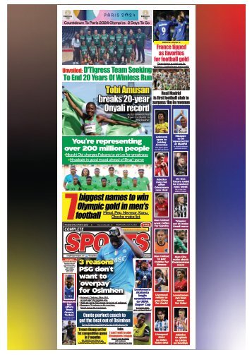 COMPLETE SPORTS - WEDNESDAY, JULY 24, 2024