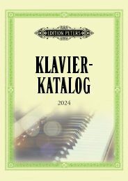 Edition Peters Klavier-Katalog 2024