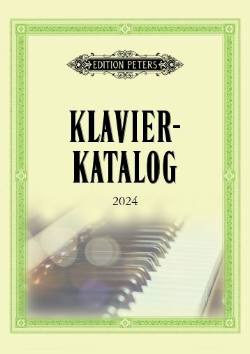 Edition Peters Klavier-Katalog 2024