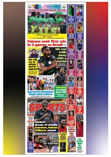 COMPLETE SPORTS - THURSDAY, JULY 25, 2024