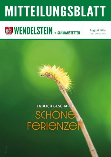 Mitteilungsblatt Wendelstein + Schwanstetten - August 2024