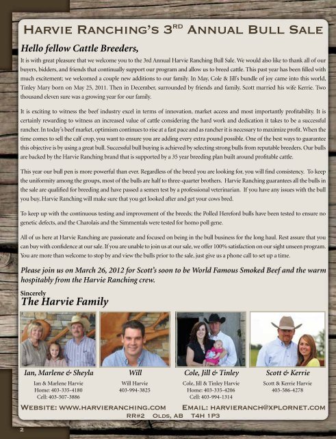 Click here to view catalog - Harvie Ranching