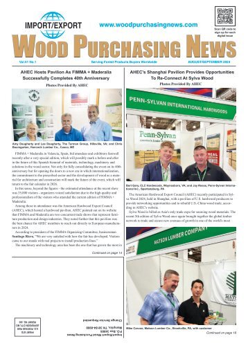 Import/Export Wood Purchasing News - August/September 2024 