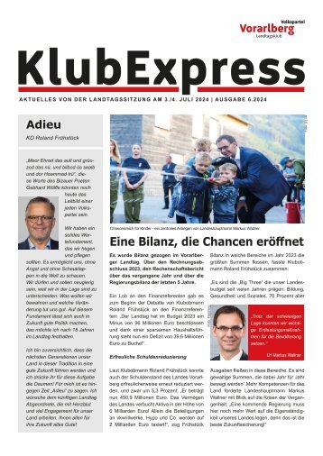Klubexpress Juli 2024