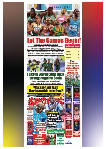 COMPLETE SPORTS - FRIDAY, JULY 26, 2024