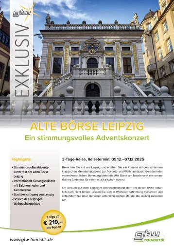 ALTE BÖRSE LEIPZIG Ein stimmungsvolles Adventskonzert