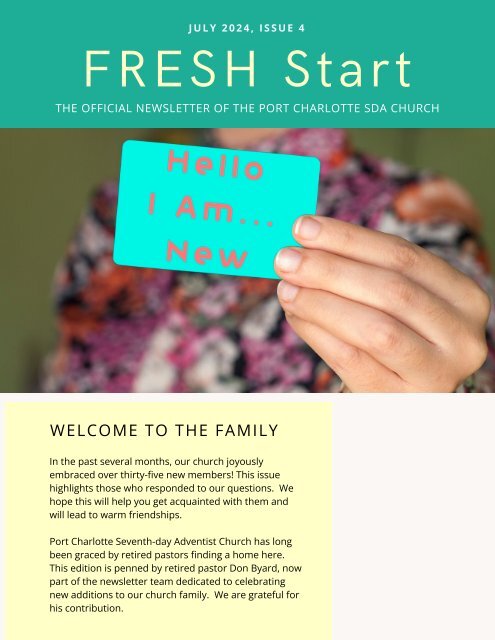 July 2024 FRESH START 