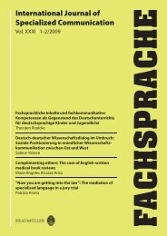 Issue 1–2/2009 (pdf, 1.126 kb) - FACHSPRACHE - International ...