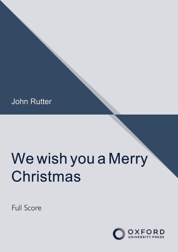 John Rutter We Wish You A Merry Christmas (Full Score)