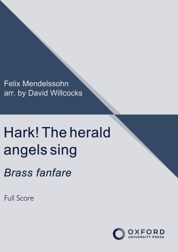 Felix Mendelssohn arranged by David Willcocks Hark! The herald angels sing Brass Fanfare (Full score)