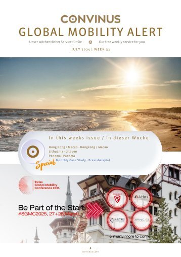 CONVINUS Global Mobility Alert - Week 31.2024