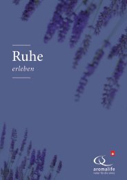 Ruhe erleben | Aromalife Fachfolder