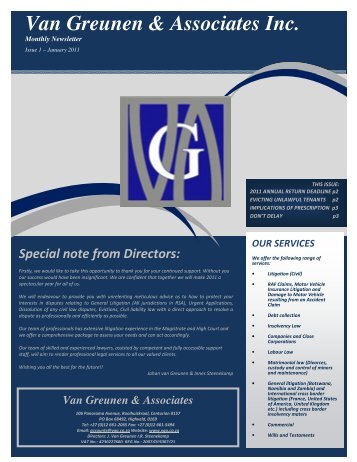 Van Greunen & Associates Inc. - Vga.co.za