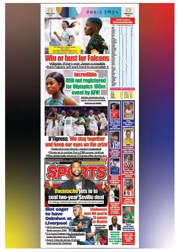 COMPLETE SPORTS - WEDNESDAY, JULY 31, 2024