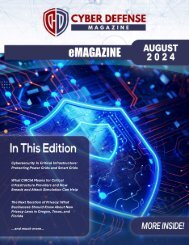 The Cyber Defense eMagazine August Edition for 2024