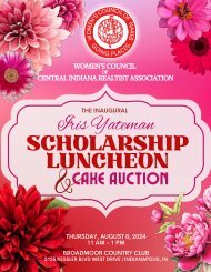 Women's Council of Central Indiana Realtist Association's Inaugural Iris Yatemen Scholarship Luncheon & Cake Auction