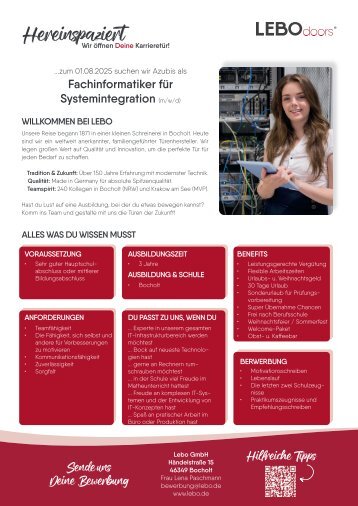 Lebo_Stellenanzeige_Azubi 2025_Fachinformatiker für Systemintegration