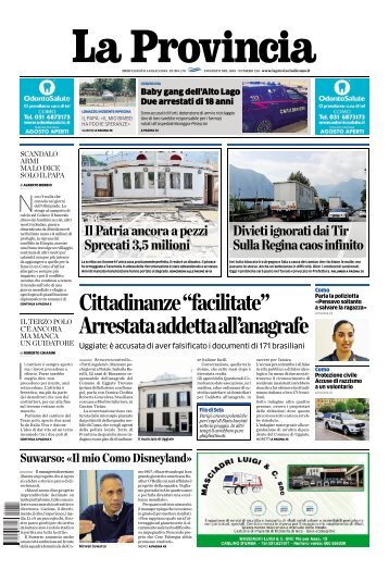 31 Luglio 2024 - La Provincia di Como