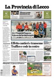 31 Luglio 2024 - La Provincia di Lecco