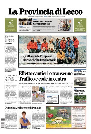 31 Luglio 2024 - La Provincia di Lecco